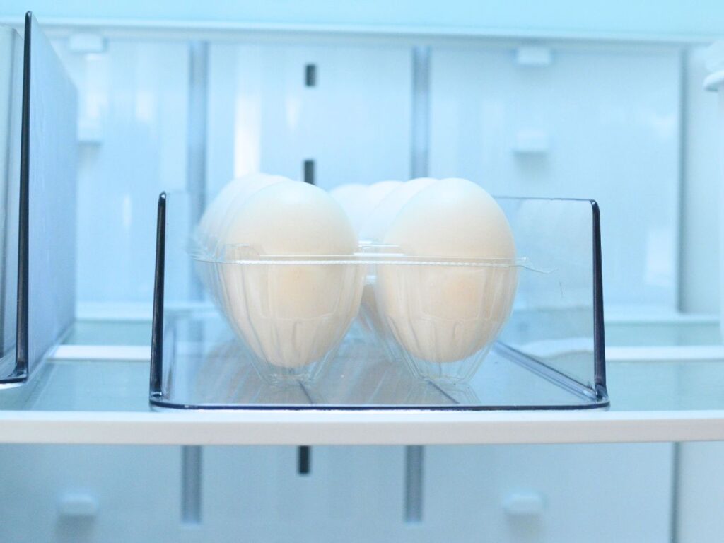 ニトリ冷蔵庫ラックを冷蔵庫に設置した様子
