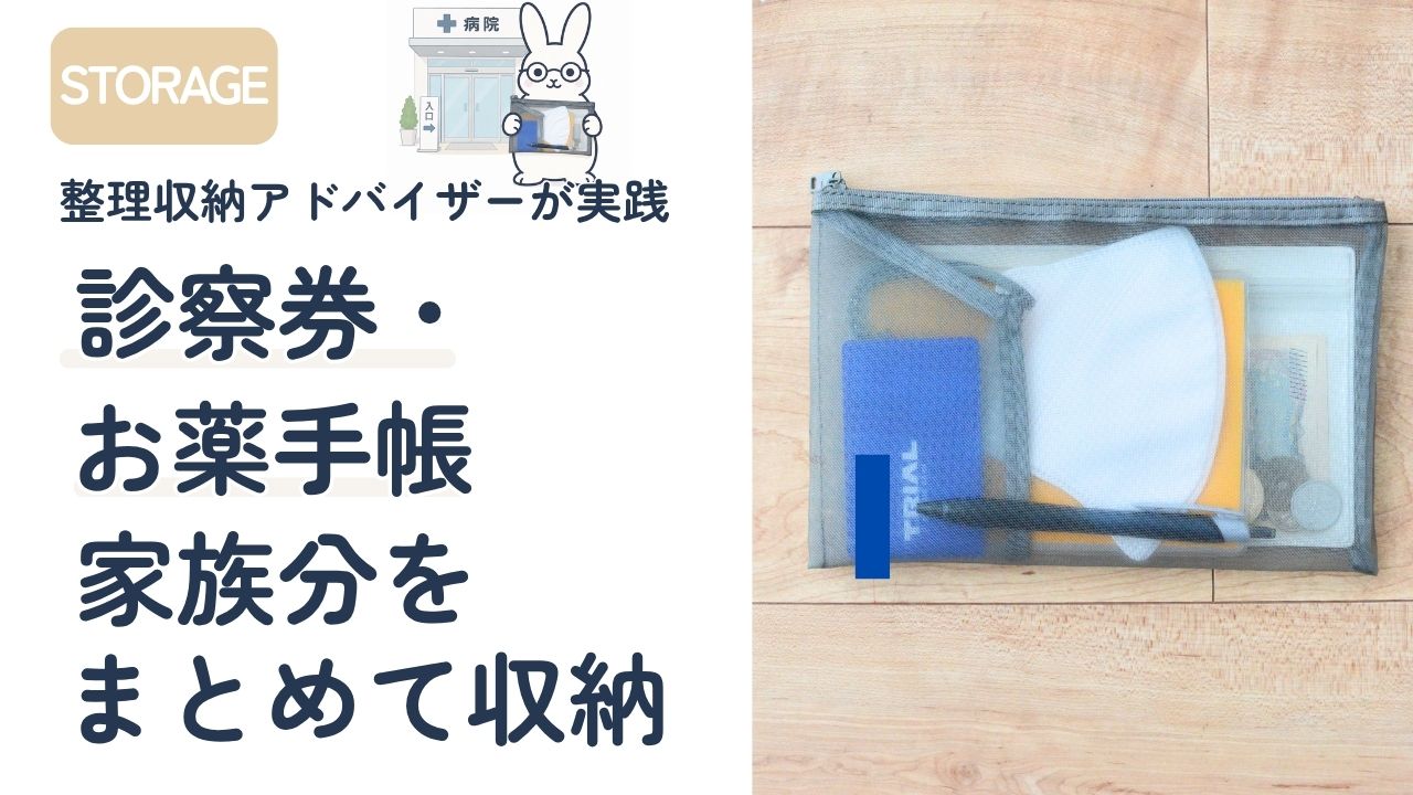 通院セットの作り方｜母子手帳・診察券・お薬手帳をメッシュケースにまとめて管理